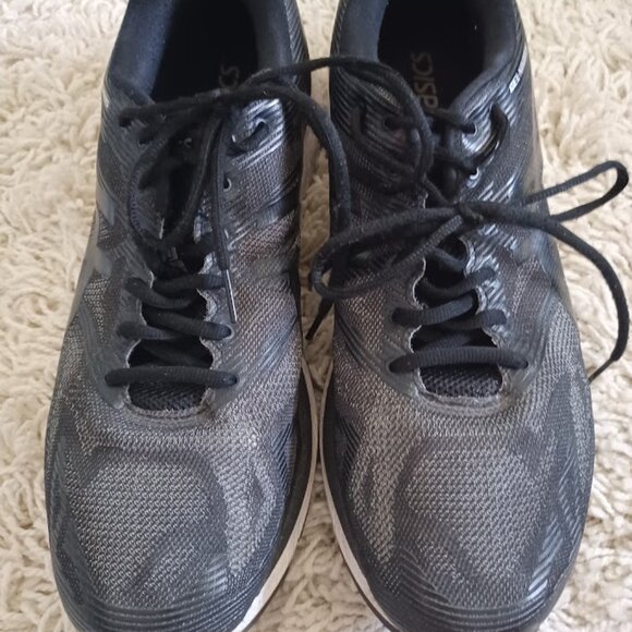 ASICS Gel-Nimbus 19 Men’s Sz 13 Black Gray Running Shoes T700N FlyteFoam Cushion - Picture 2 of 9